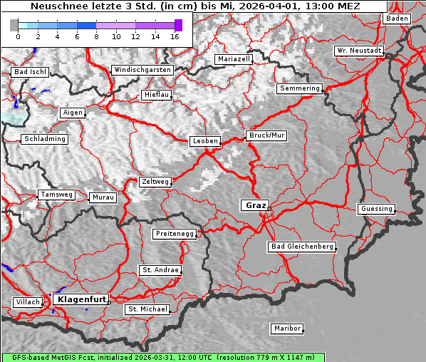 Neuschnee, 1. 4. 2026