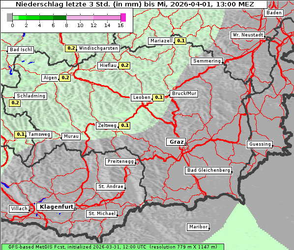Niederschlag, 1. 4. 2026