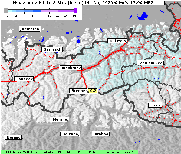 Neuschnee, 2. 4. 2026