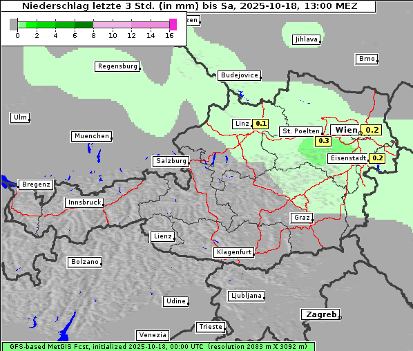 Niederschlag, 18. 10. 2025