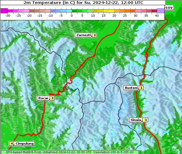 Temperatur, 22. 12. 2024