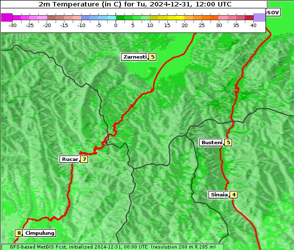 Temperatur, 31. 12. 2024