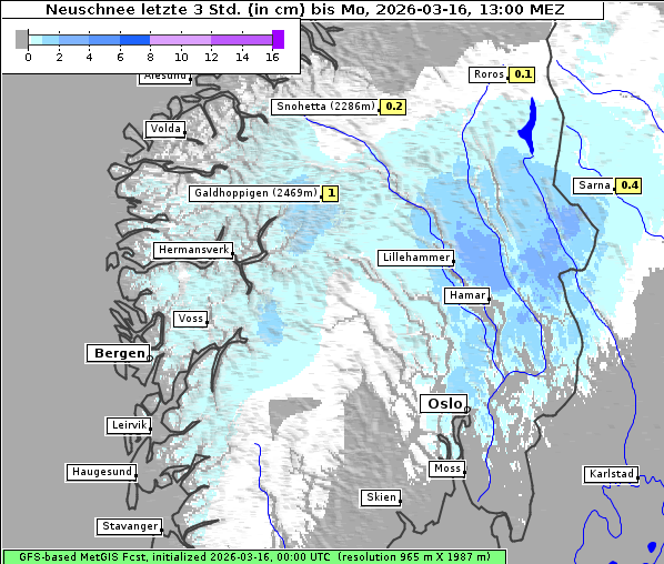Neuschnee, 16. 3. 2026