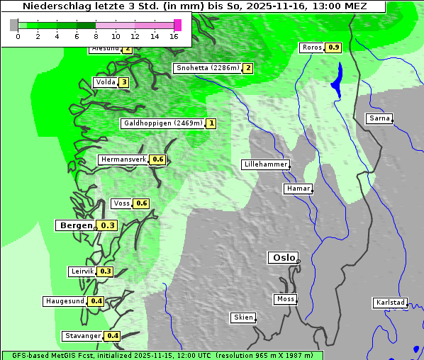 Niederschlag, 16. 11. 2025