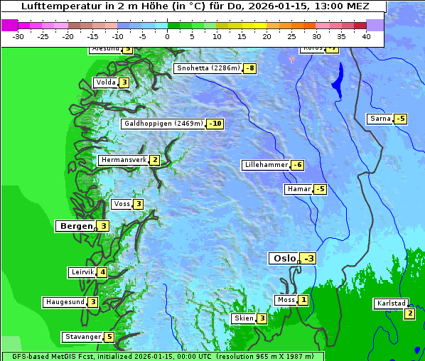 Temperatur, 15. 1. 2026
