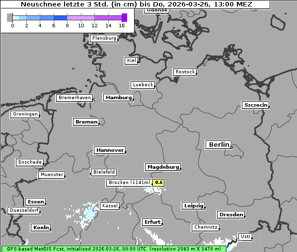 Neuschnee, 26. 3. 2026