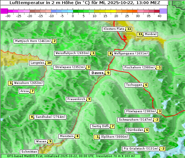 Temperatur, 22. 10. 2025