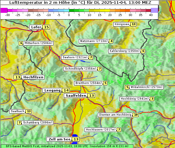 Temperatur, 4. 11. 2025