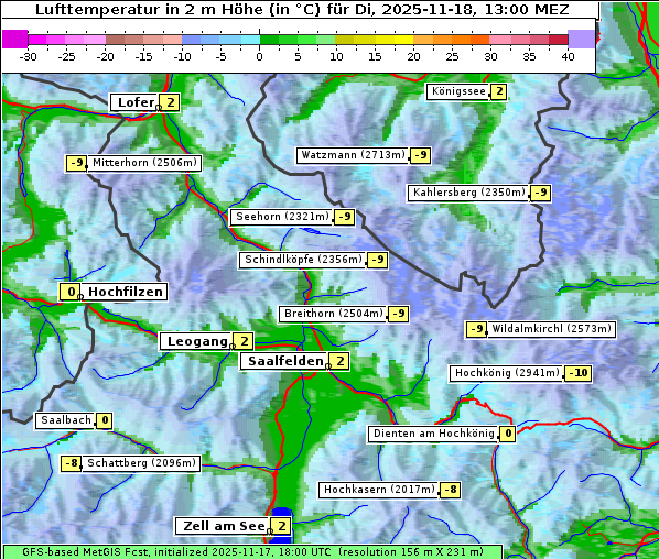 Temperatur, 18. 11. 2025