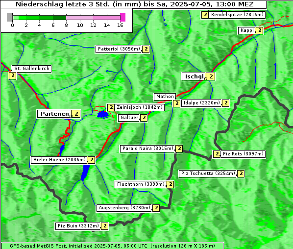 Niederschlag, 5. 7. 2025
