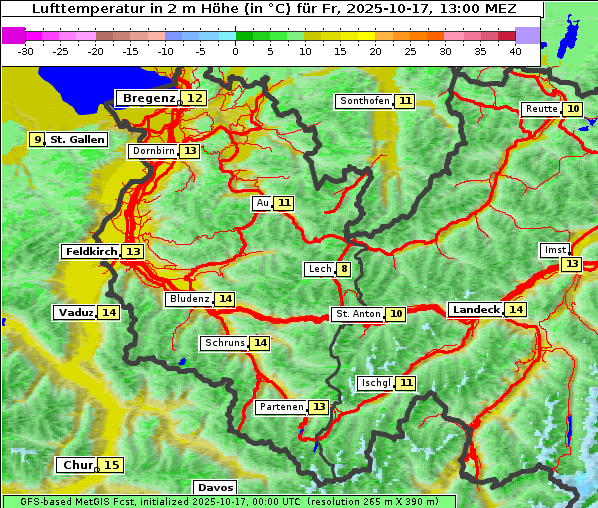 Temperatur, 17. 10. 2025