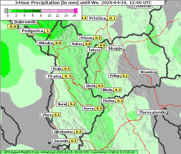 Niederschlag, 15. 4. 2026