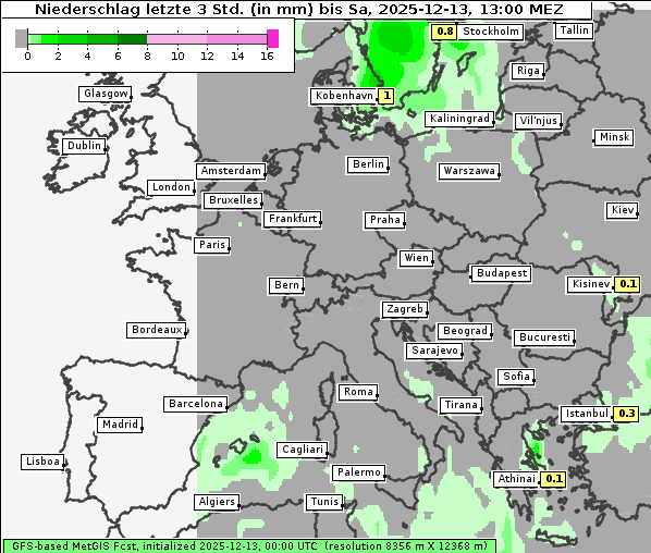 Niederschlag, 13. 12. 2025