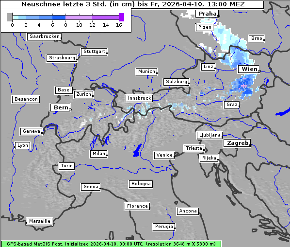 Neuschnee, 10. 4. 2026