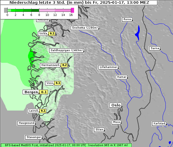Niederschlag, 17. 1. 2025
