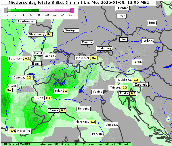 Niederschlag, 6. 1. 2025