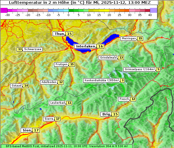 Temperatur, 12. 11. 2025