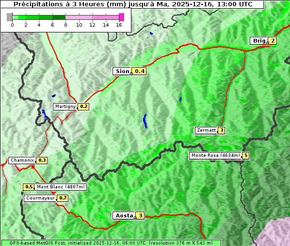 Niederschlag, 16. 12. 2025