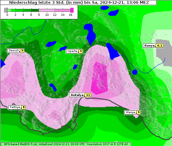 Niederschlag, 21. 12. 2024