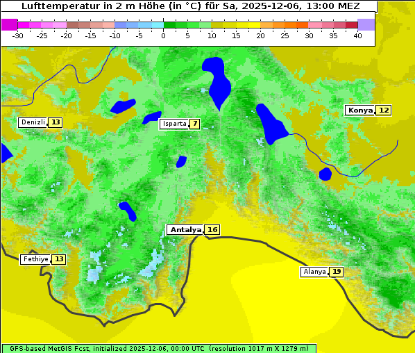 Temperatur, 6. 12. 2025