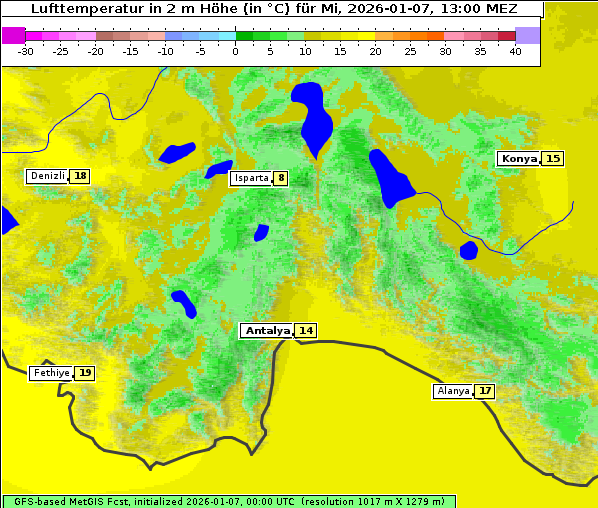Temperatur, 7. 1. 2026