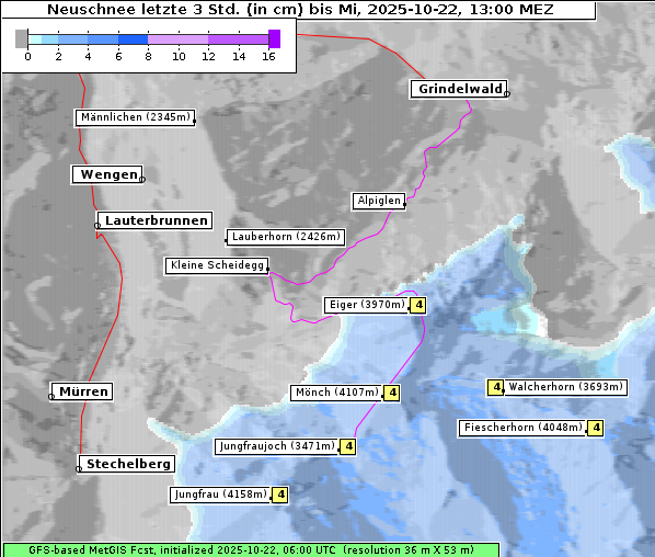 Neuschnee, 22. 10. 2025