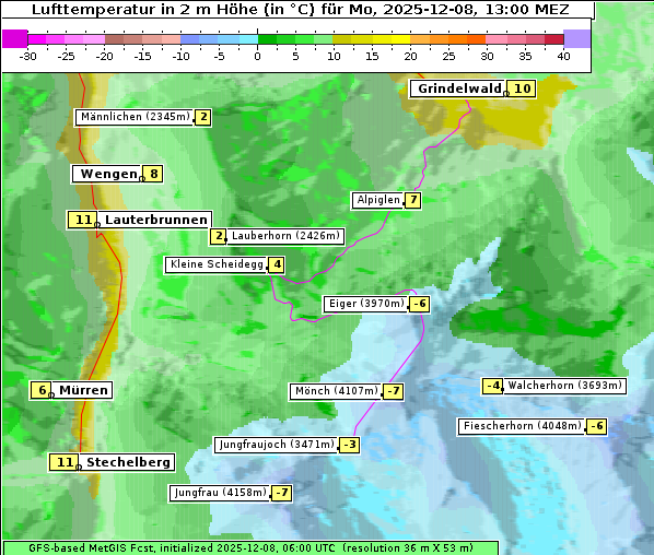 Temperatur, 8. 12. 2025
