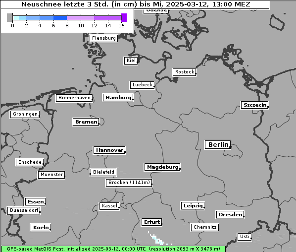 Neuschnee, 12. 3. 2025