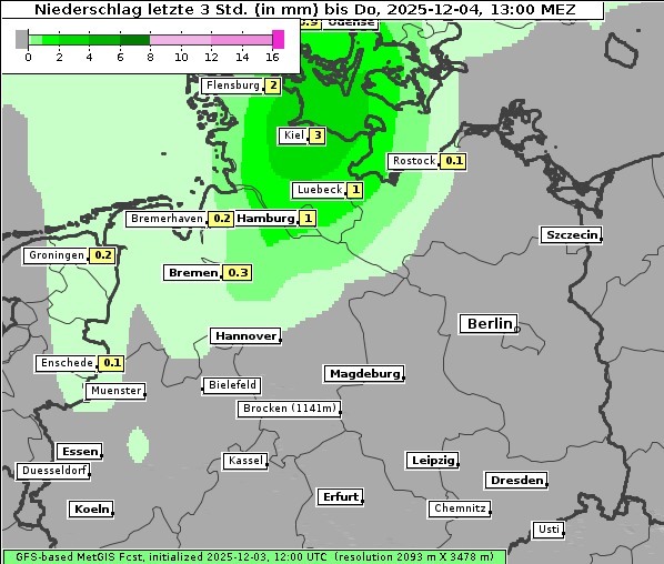 Niederschlag, 4. 12. 2025