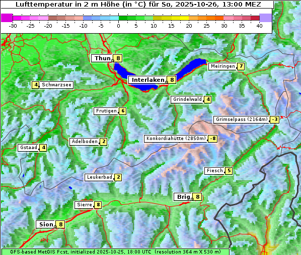 Temperatur, 26. 10. 2025
