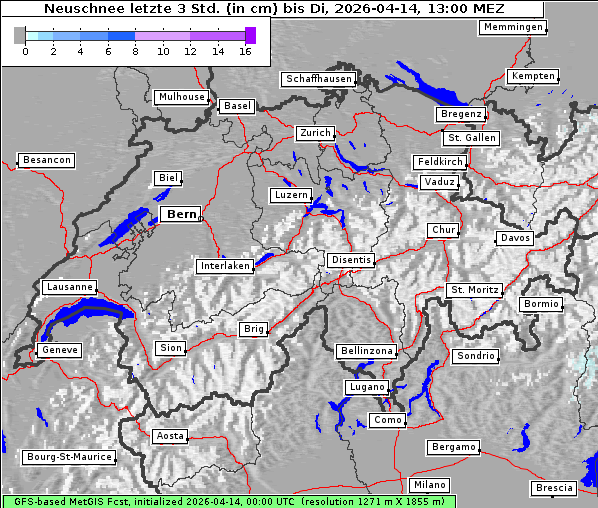 Neuschnee, 14. 4. 2026