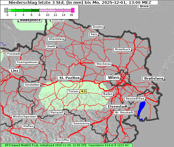 Niederschlag, 1. 12. 2025