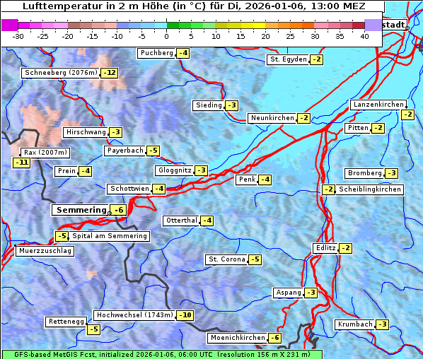 Temperatur, 6. 1. 2026