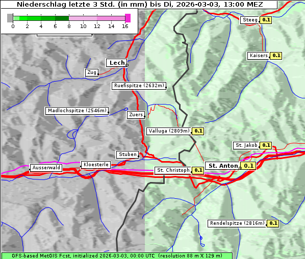 Niederschlag, 3. 3. 2026