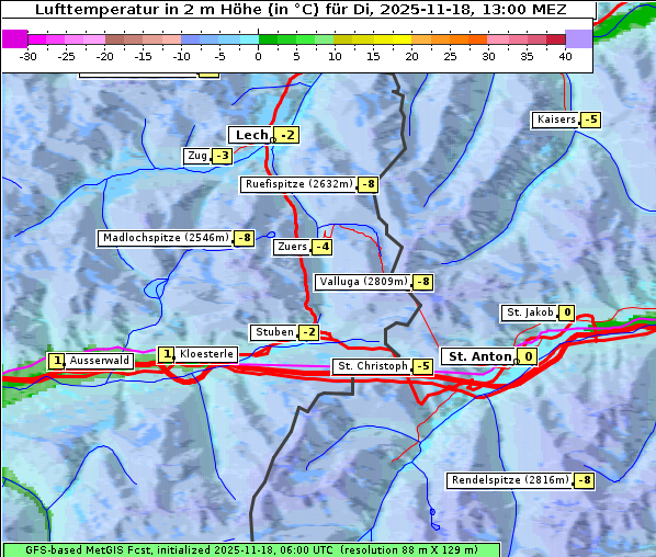 Temperatur, 18. 11. 2025