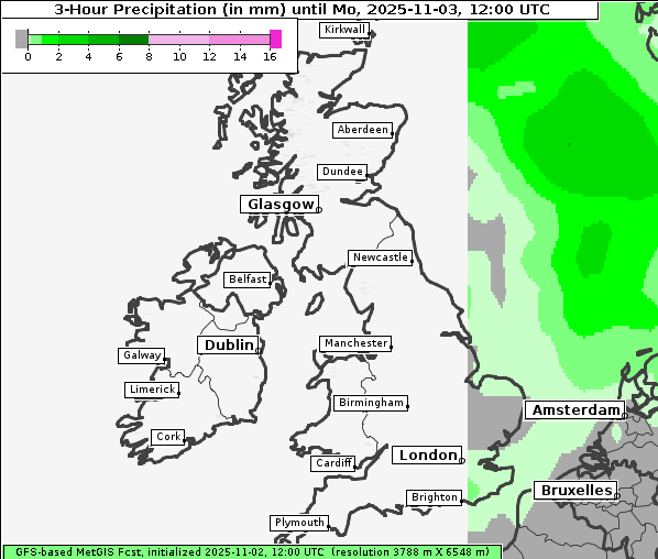 Niederschlag, 3. 11. 2025