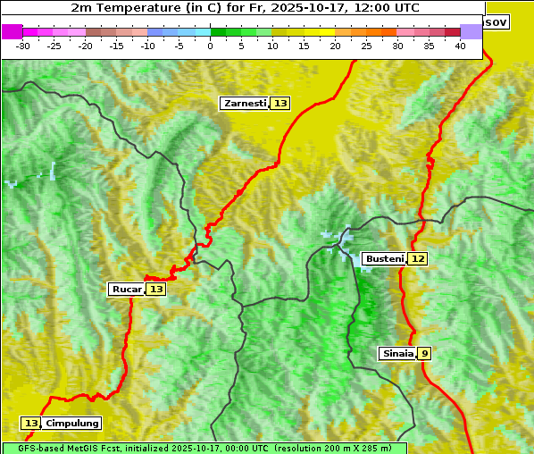 Temperatur, 17. 10. 2025