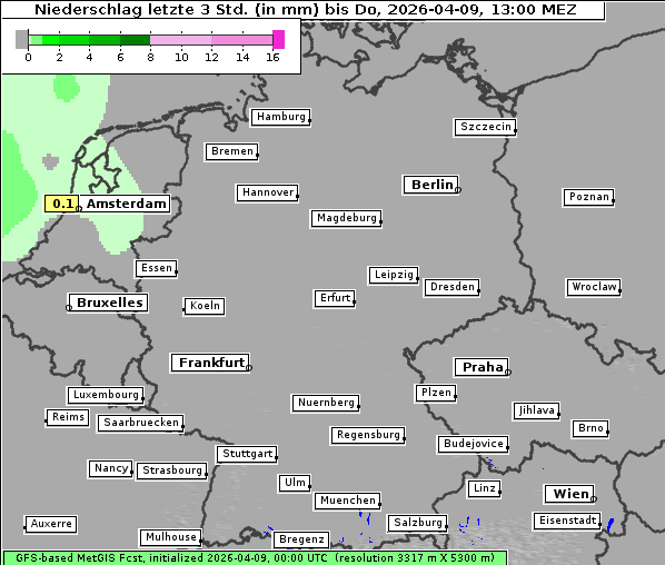Niederschlag, 9. 4. 2026