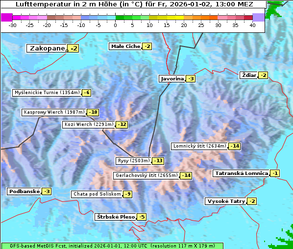 Temperatur, 2. 1. 2026