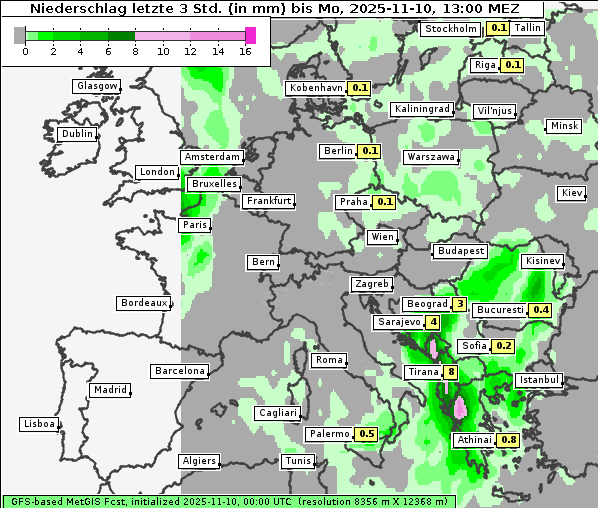 Niederschlag, 10. 11. 2025