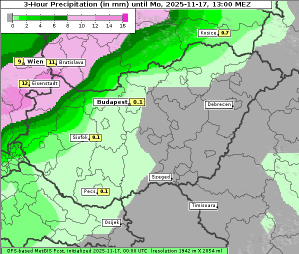 Niederschlag, 17. 11. 2025