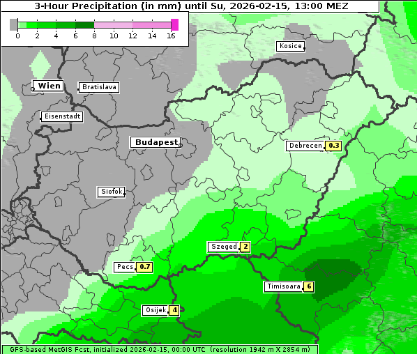 Niederschlag, 15. 2. 2026