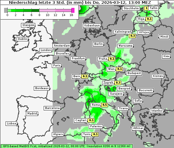 Niederschlag, 12. 3. 2026