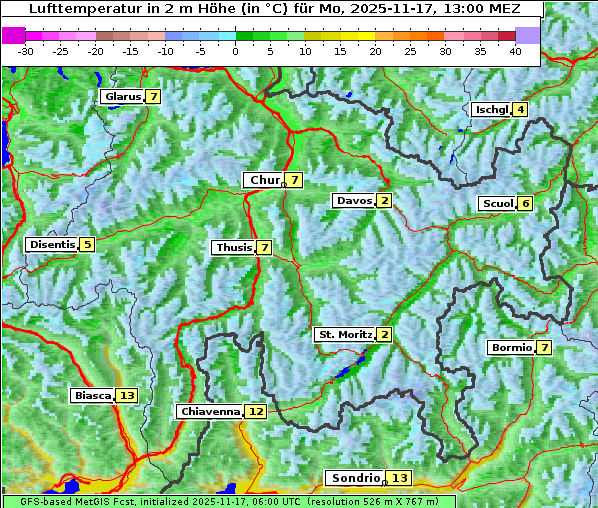 Temperatur, 17. 11. 2025
