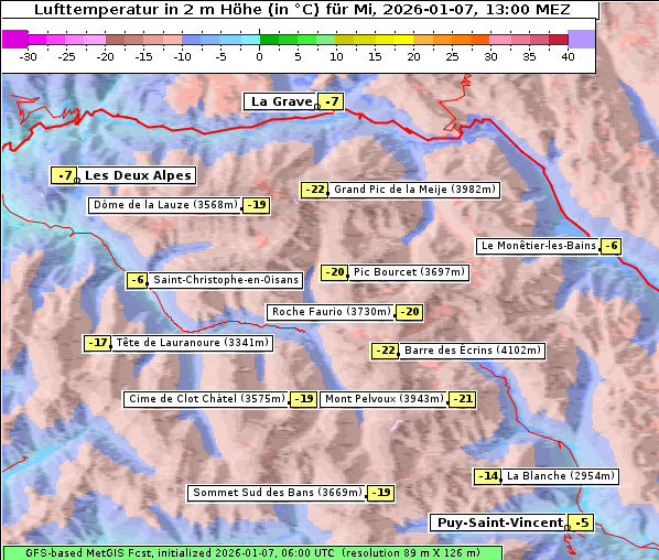 Temperatur, 7. 1. 2026