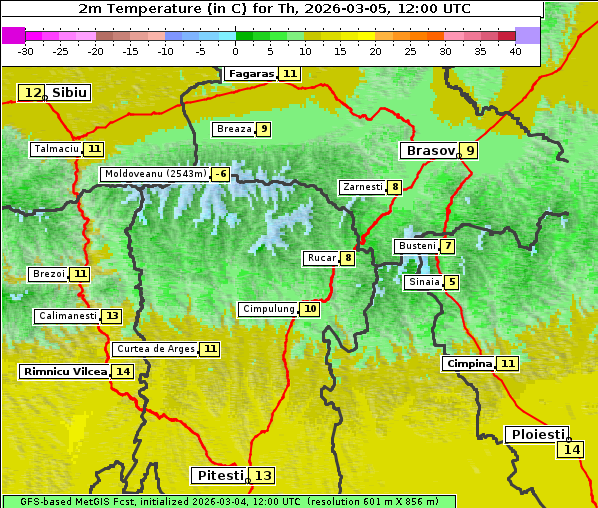 Temperatur, 5. 3. 2026