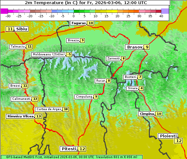 Temperatur, 6. 3. 2026
