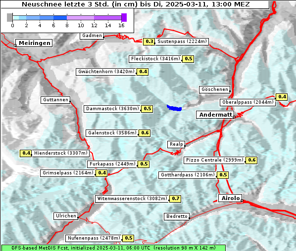 Neuschnee, 11. 3. 2025