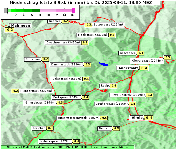Niederschlag, 11. 3. 2025