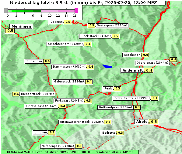 Niederschlag, 20. 2. 2026